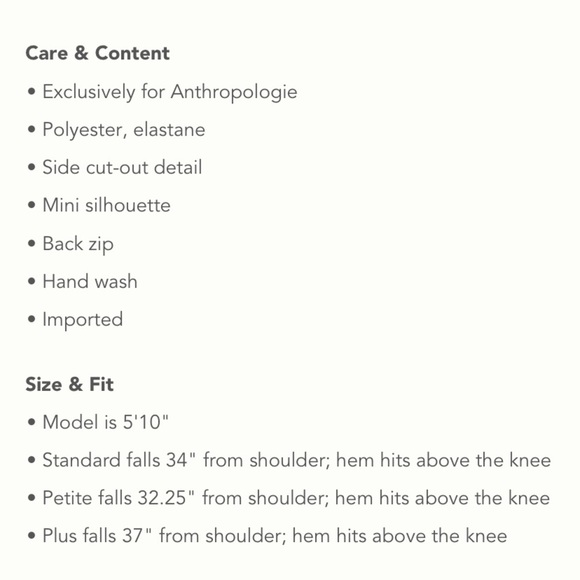 Anthropologie NWT Cut-Out Shift Dress Size L. - Picture 6 of 7